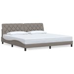 vidaXL Cadre de lit sans matelas taupe 200x200 cm tissu