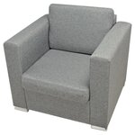 vidaXL Ensemble de canapés trois pièces Tissu Gris clair