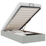 vidaXL Cadre de lit ottoman sans matelas gris clair 100x200 cm velours