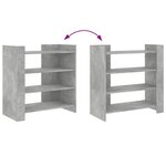 vidaXL Buffet gris béton 73 5x35x75 cm bois d'ingénierie