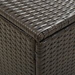 vidaXL Boîte de rangement de jardin résine tressée 200x50x60 cm marron