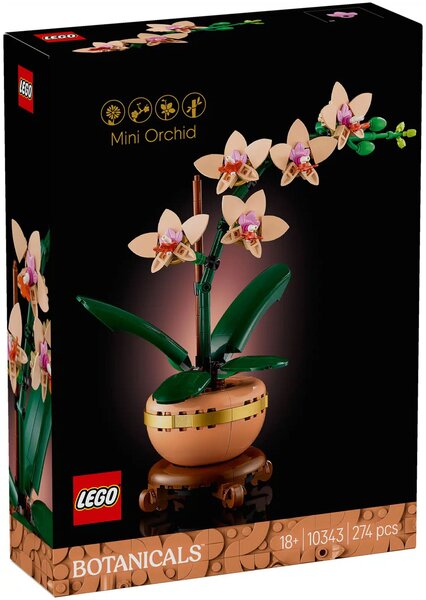 LEGO Botanicals - L'orchidée miniature - Set de construction 10343 pour adultes