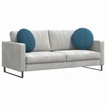 vidaXL Coussins de siège 2 pc Velours Bleu Ø50 x 19 cm