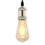 vidaXL Douilles de lampe 2 Pièces nickel satiné E27