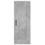 vidaXL Buffet haut Gris béton 34 5x34x180 cm Bois d'ingénierie