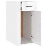vidaXL Armoire de bureau Blanc brillant 40x49x75 cm Bois d'ingénierie