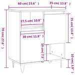 vidaXL Buffet Blanc 60x35x70 cm Bois d'ingénierie