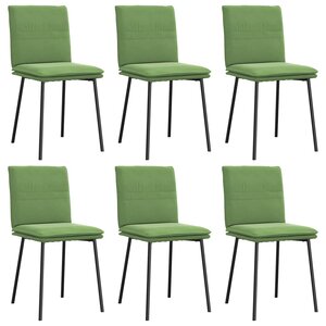 vidaXL Chaises à manger lot de 6 vert clair velours
