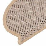 vidaXL Tapis d'escalier autocollants 15 Pièces 65x21x4 cm Beige clair