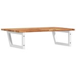 vidaXL Étagère de vasque murale acier et bois massif d'acacia