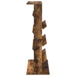 vidaXL Étagère à magazines avec étagère Chêne fumé 70 x 41 x 126 cm