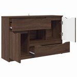 vidaXL Buffet avec tiroir Chêne brun 100 x 30 x 65 6 Bois d'ingénierie