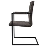 vidaXL Chaises à manger cantilever lot de 2 marron similicuir
