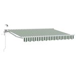 vidaXL Auvent rétractable électrique Vert et blanc 3 x 2 5 m