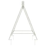 vidaXL Cadre de balançoire Blanc antique 113 x 121 5 x 168 cm Acier