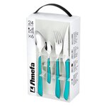 Amefa Set de coutellerie 24 Pièces Eclat Turquoise