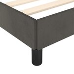 vidaXL Cadre de lit Gris foncé 100 x 200 cm Velours