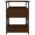 vidaXL Tables de chevet 2Pièces chêne marron 40x42x55cm bois d'ingénierie
