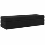 vidaXL Canapé-lit pliable 180 x 67 x 45 cm Noir