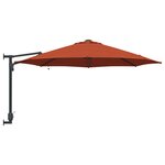 vidaXL Parasol mural avec LEDs Terre cuite 248 cm