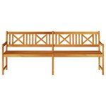 vidaXL Banc de jardin 220x56x90 cm en bois massif d'acacia