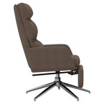 vidaXL Chaise de relaxation avec repose-pieds Taupe Tissu
