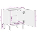 vidaXL Cabinet de chevet Blanc 40 x 33 x 46 cm Bois de mangue massif