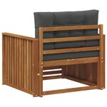 vidaXL Canapé d’extérieur Bois d'acacia massif et polyester