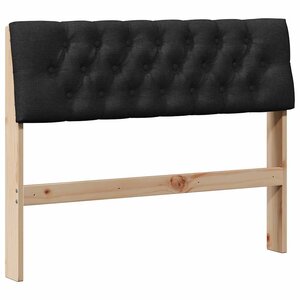 vidaXL Tête de lit capitonnée Noir 100 cm Pin massif