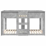 vidaXL Lit Superposé pour Enfants Gris béton 90 x 190 cm