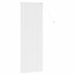 vidaXL Store de Fenêtre avec des rideaux Autre Blanc 80 x 130 cm Aluminium