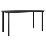 vidaXL Ensemble à manger de jardin coussins 5Pièces Noir Résine tressée
