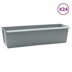 vidaXL Caisses à fleurs pour palettes Euro 24 pc Gris clair