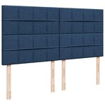 VidaXL Cadre de lit ottoman avec matelas bleu 200x200cm tissu