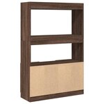 vidaXL Buffet haut chêne marron 92x33x140 cm bois d'ingénierie