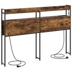 vidaXL Tête de lit avec étagère Chêne fumé 140 cm Bois d'ingénierie