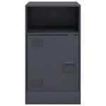 vidaXL Tables de chevet 2 Pièces anthracite 34 5x39x62 cm acier