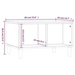 vidaXL Table basse Sonoma gris 60x50x36 5 cm Bois d'ingénierie