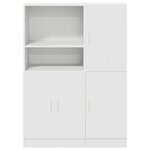 vidaXL Ensemble d'armoires de cuisine 2 Pièces blanc bois d'ingénierie