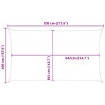vidaXL Voile d'ombre Bleu et Blanc 7 x 4 m 100   polyester Oxford