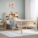 vidaXL Lit bibliothèque sans matelas 100x200 cm bois massif de pin