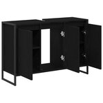 vidaXL Cabinet de salle de bain avec porte Chêne noir 90 x 30 x 60 cm