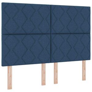 vidaXL Tête de Lit en Tissu Géométrique Bleu 140 cm tissu