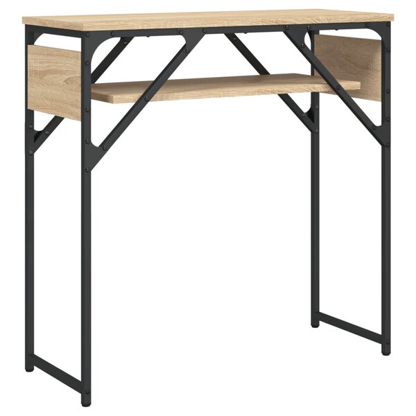 vidaXL Table console avec étagère chêne sonoma 75x30x75 cm
