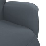 vidaXL Fauteuil inclinable avec repose-pied gris foncé velours