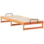 vidaXL Cadre de lit Marron 90 x 220 cm Pin massif