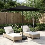 vidaXL Parasol de jardin avec base 300 x 300 cm Polyester