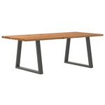 vidaXL Table à manger marron clair bois de chêne massif rectangulaire