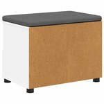 vidaXL Banc d'entrée avec coussin avec tiroir Blanc 60 x 38 x 46 cm
