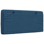 vidaXL Coussin de tête de lit bleu 100 cm tissu